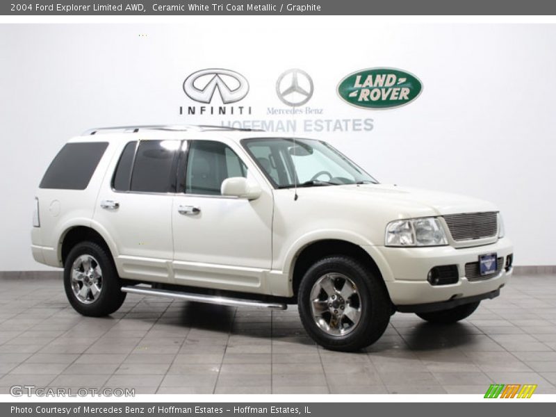 Ceramic White Tri Coat Metallic / Graphite 2004 Ford Explorer Limited AWD