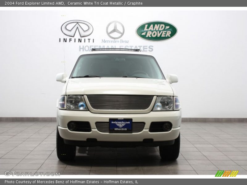 Ceramic White Tri Coat Metallic / Graphite 2004 Ford Explorer Limited AWD