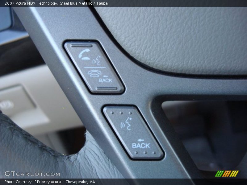 Steel Blue Metallic / Taupe 2007 Acura MDX Technology