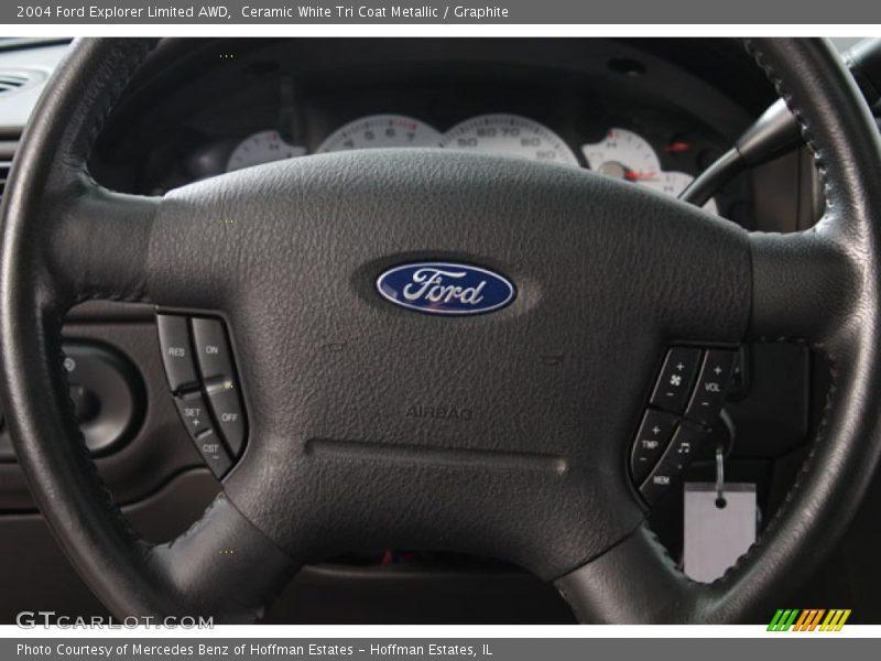 Ceramic White Tri Coat Metallic / Graphite 2004 Ford Explorer Limited AWD