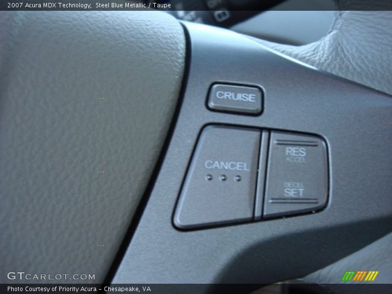 Steel Blue Metallic / Taupe 2007 Acura MDX Technology