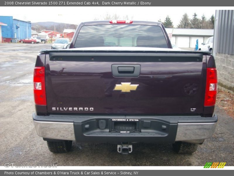 Dark Cherry Metallic / Ebony 2008 Chevrolet Silverado 1500 Z71 Extended Cab 4x4