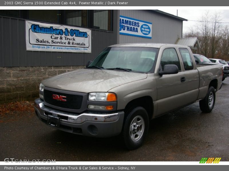 Pewter Metallic / Dark Pewter 2003 GMC Sierra 1500 Extended Cab 4x4