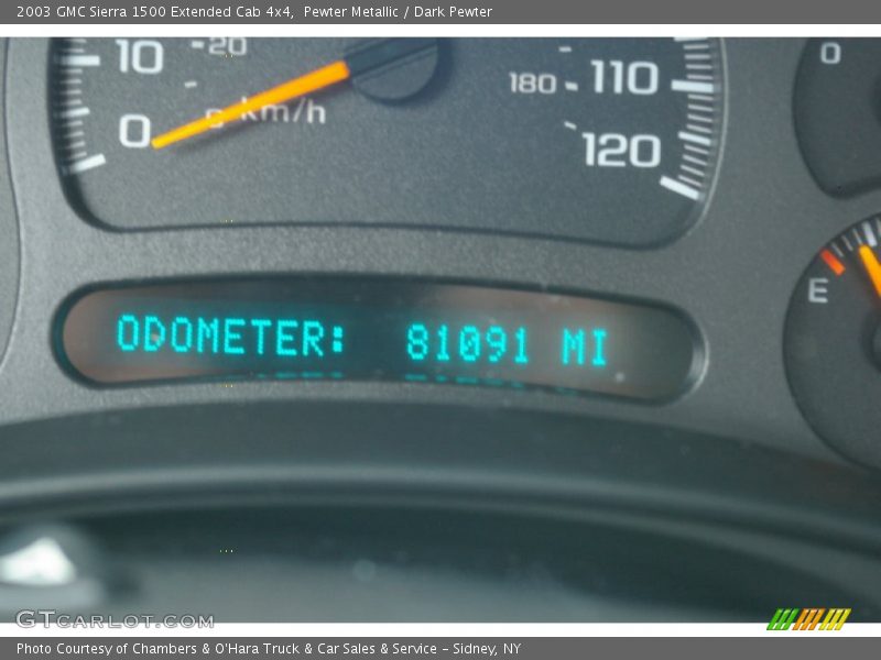 Pewter Metallic / Dark Pewter 2003 GMC Sierra 1500 Extended Cab 4x4