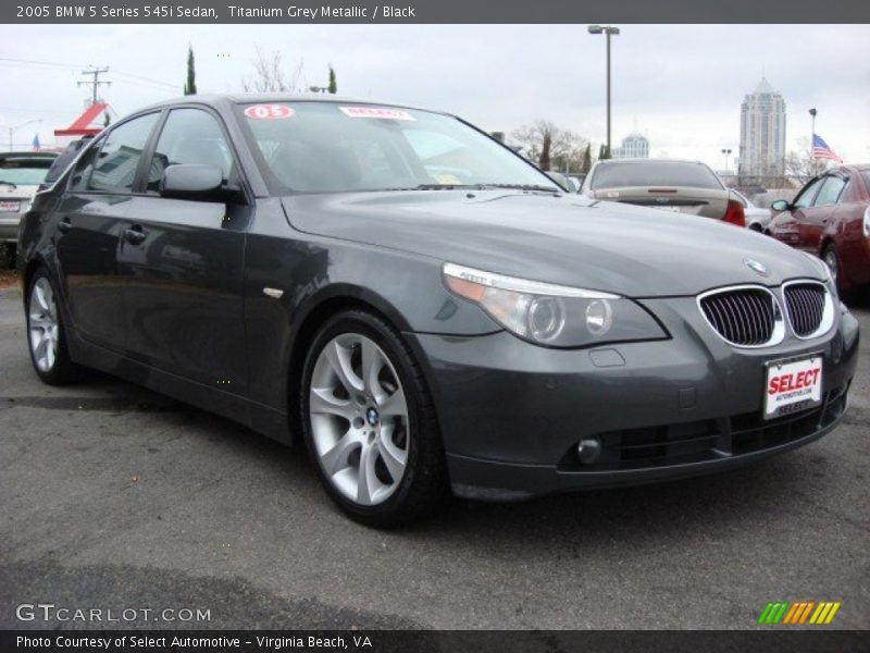 Titanium Grey Metallic / Black 2005 BMW 5 Series 545i Sedan
