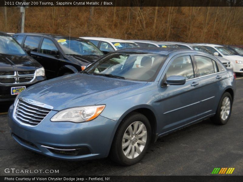 Sapphire Crystal Metallic / Black 2011 Chrysler 200 Touring