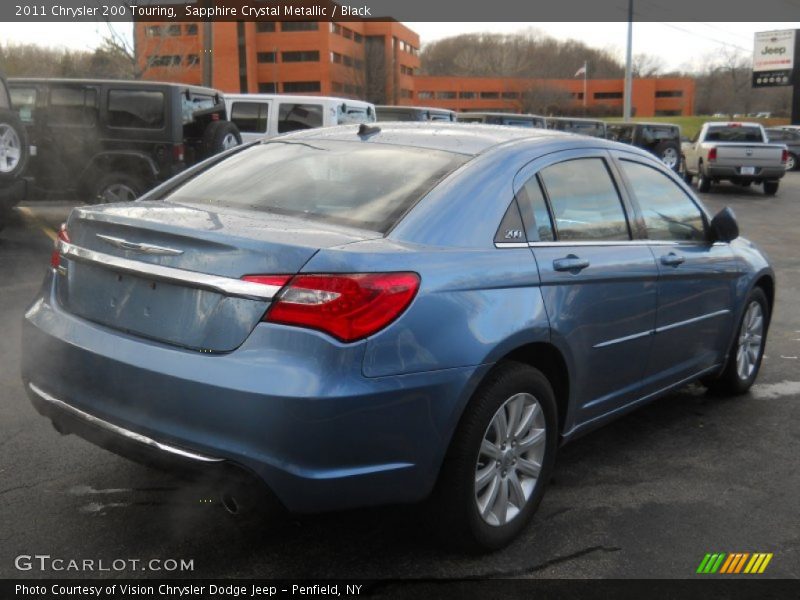 Sapphire Crystal Metallic / Black 2011 Chrysler 200 Touring