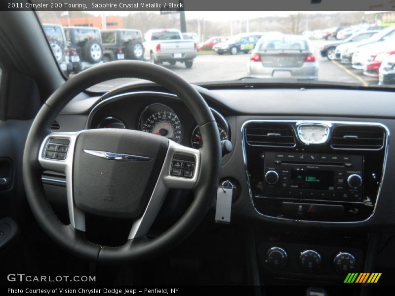 Sapphire Crystal Metallic / Black 2011 Chrysler 200 Touring