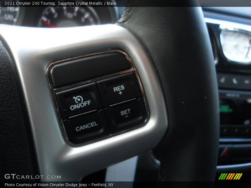Sapphire Crystal Metallic / Black 2011 Chrysler 200 Touring