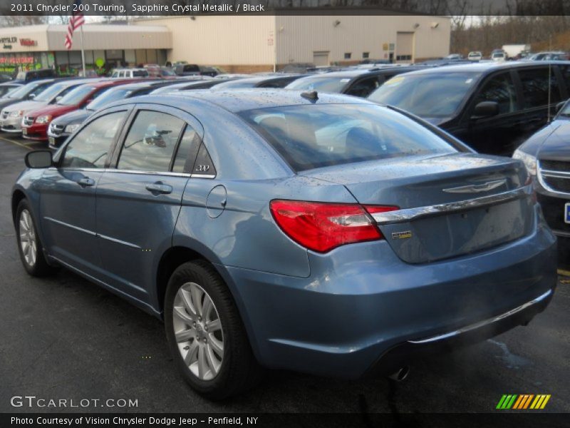 Sapphire Crystal Metallic / Black 2011 Chrysler 200 Touring