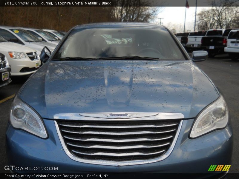 Sapphire Crystal Metallic / Black 2011 Chrysler 200 Touring