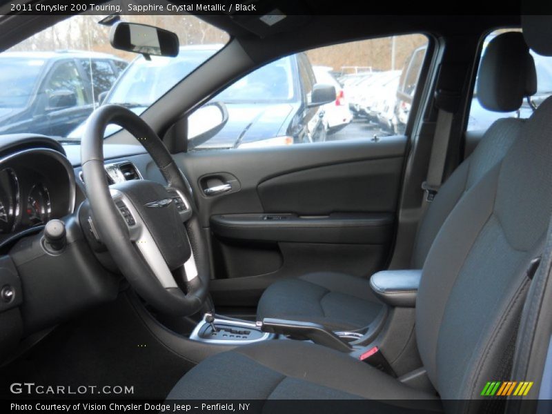 Sapphire Crystal Metallic / Black 2011 Chrysler 200 Touring