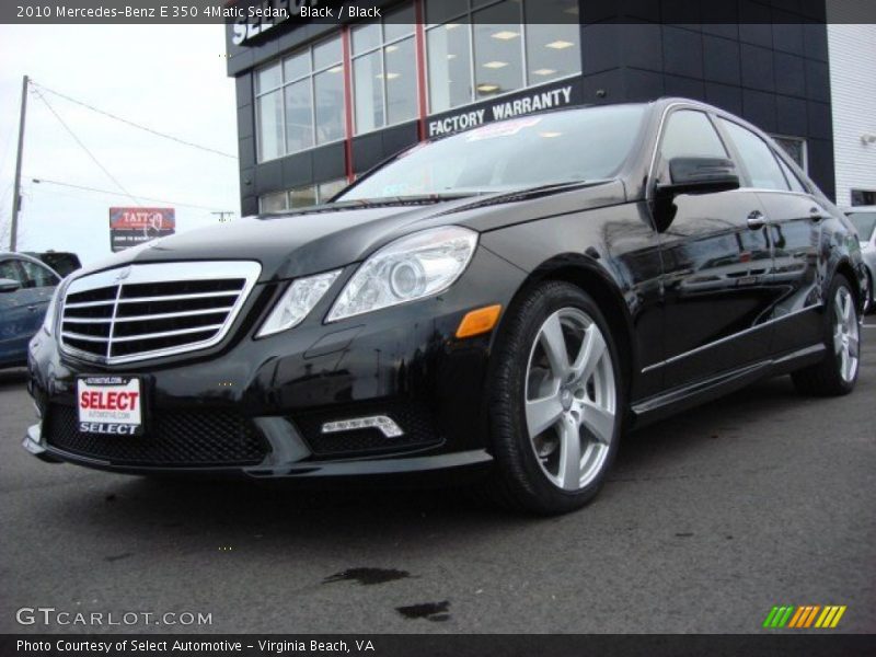 Black / Black 2010 Mercedes-Benz E 350 4Matic Sedan
