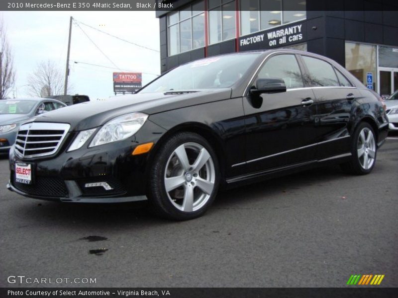 Black / Black 2010 Mercedes-Benz E 350 4Matic Sedan