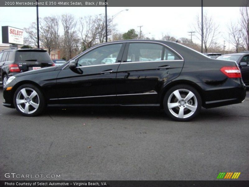 Black / Black 2010 Mercedes-Benz E 350 4Matic Sedan