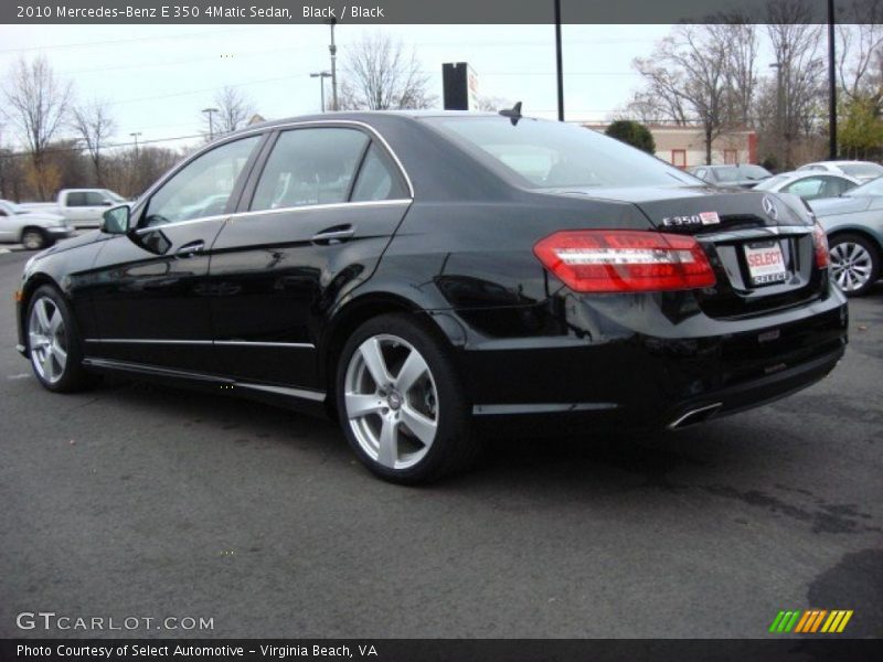 Black / Black 2010 Mercedes-Benz E 350 4Matic Sedan