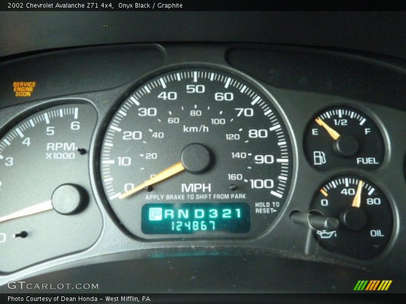 Onyx Black / Graphite 2002 Chevrolet Avalanche Z71 4x4