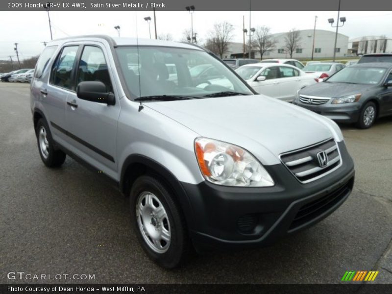 Satin Silver Metallic / Black 2005 Honda CR-V LX 4WD