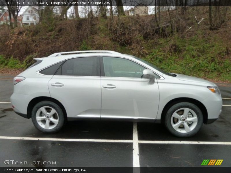 Tungsten Silver Metallic / Light Gray 2012 Lexus RX 350 AWD