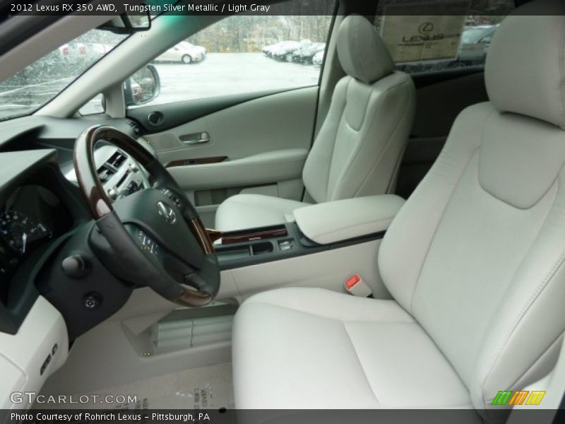 Tungsten Silver Metallic / Light Gray 2012 Lexus RX 350 AWD