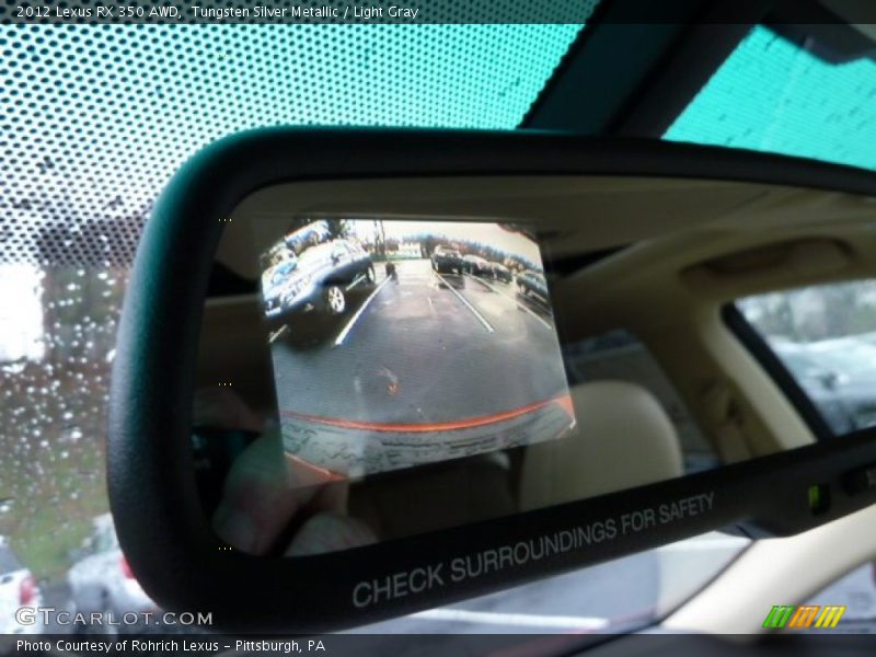Tungsten Silver Metallic / Light Gray 2012 Lexus RX 350 AWD