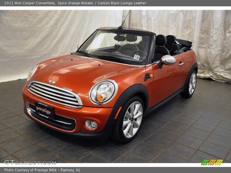 Spice Orange Metallic / Carbon Black Lounge Leather 2011 Mini Cooper Convertible