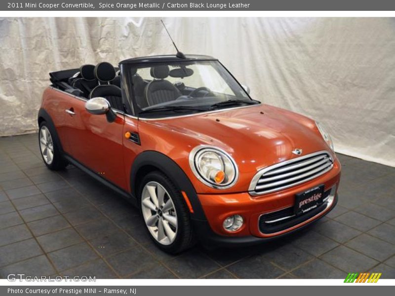 Spice Orange Metallic / Carbon Black Lounge Leather 2011 Mini Cooper Convertible