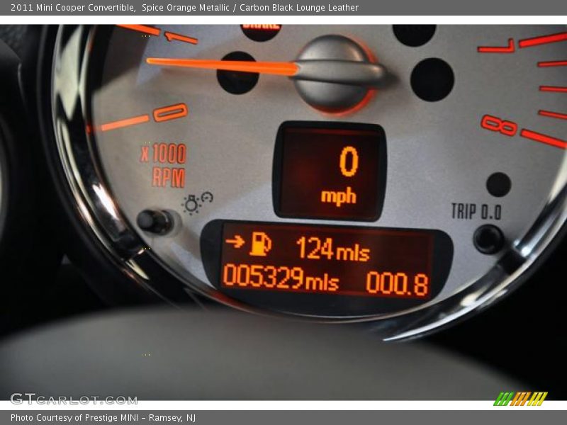 Spice Orange Metallic / Carbon Black Lounge Leather 2011 Mini Cooper Convertible