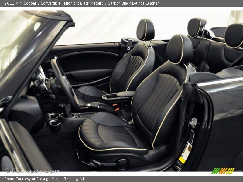  2011 Cooper S Convertible Carbon Black Lounge Leather Interior