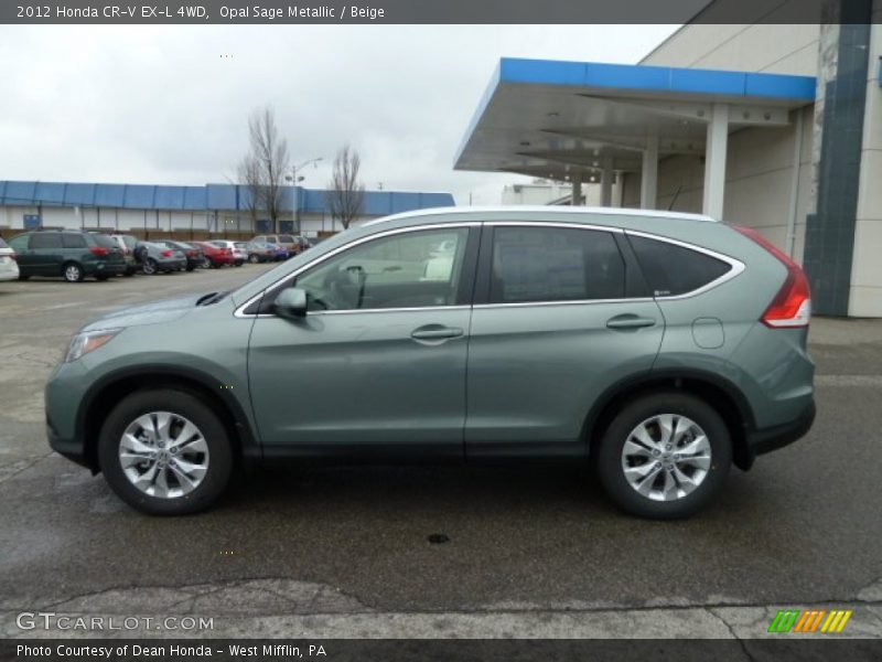 Opal Sage Metallic / Beige 2012 Honda CR-V EX-L 4WD