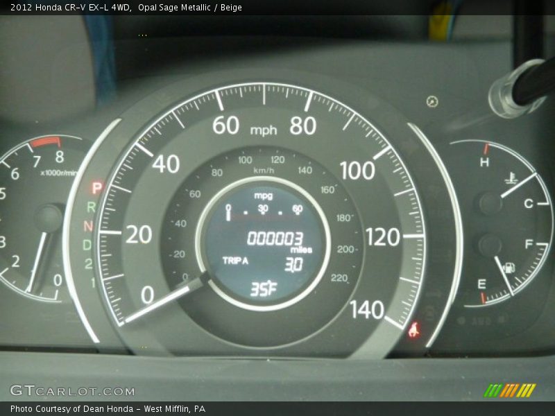 Opal Sage Metallic / Beige 2012 Honda CR-V EX-L 4WD