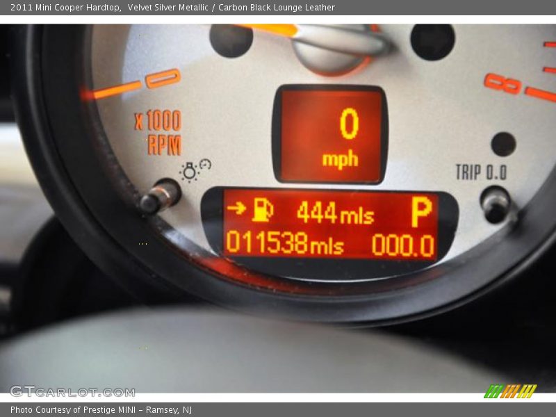 Velvet Silver Metallic / Carbon Black Lounge Leather 2011 Mini Cooper Hardtop