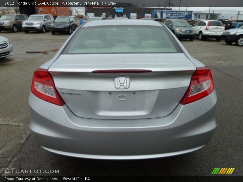 Alabaster Silver Metallic / Gray 2012 Honda Civic EX-L Coupe