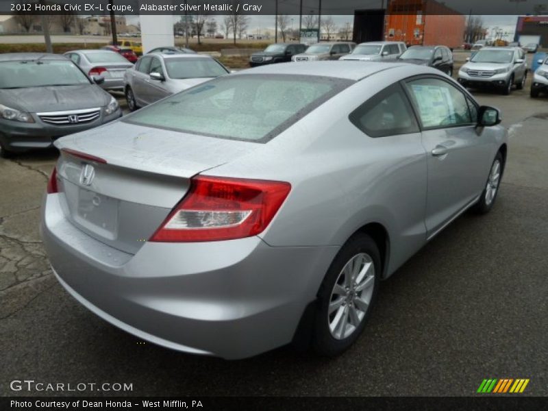 Alabaster Silver Metallic / Gray 2012 Honda Civic EX-L Coupe