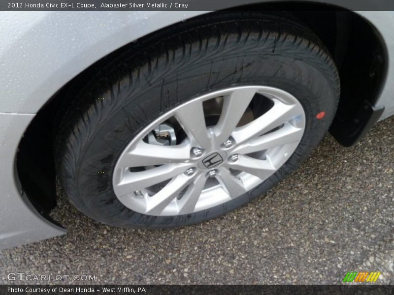 Alabaster Silver Metallic / Gray 2012 Honda Civic EX-L Coupe