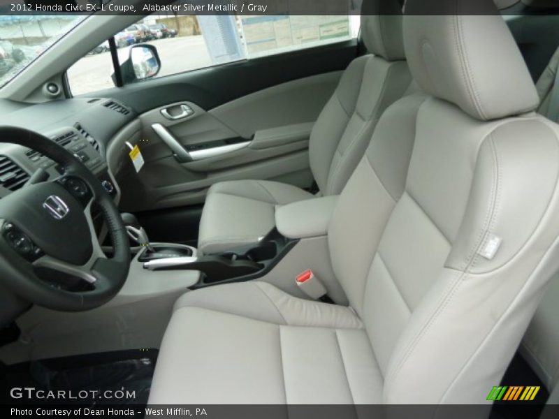 Alabaster Silver Metallic / Gray 2012 Honda Civic EX-L Coupe