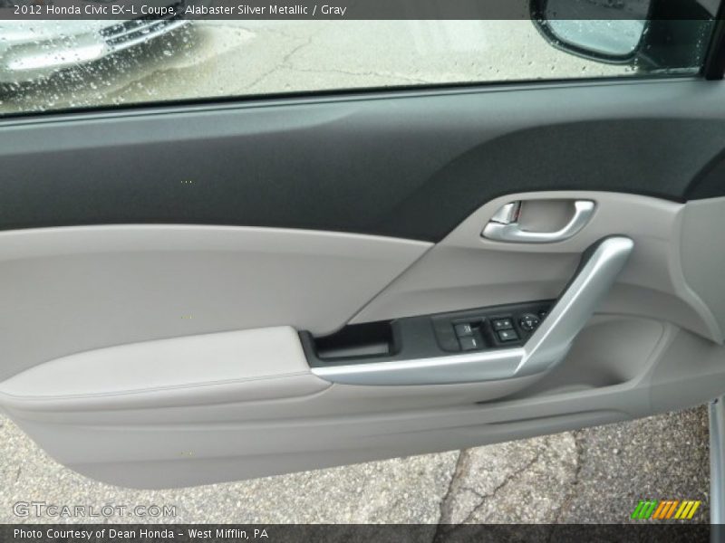 Alabaster Silver Metallic / Gray 2012 Honda Civic EX-L Coupe