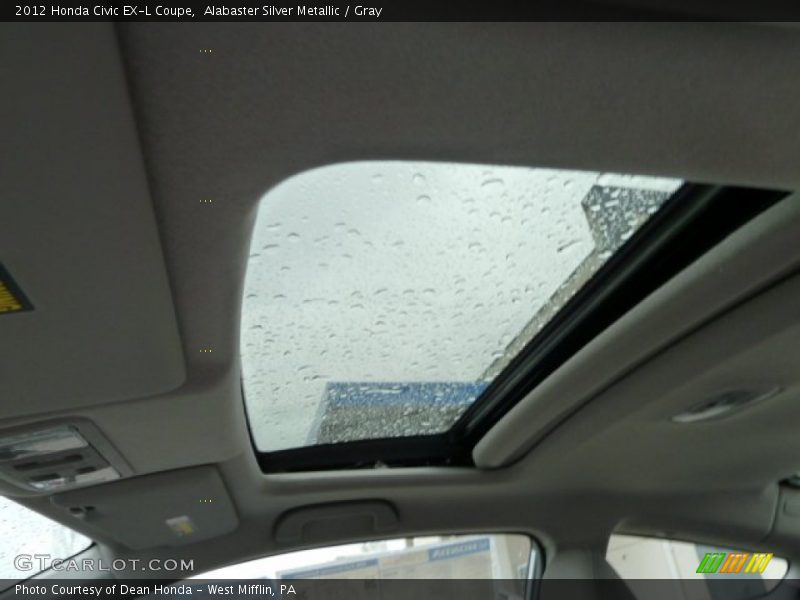 Alabaster Silver Metallic / Gray 2012 Honda Civic EX-L Coupe