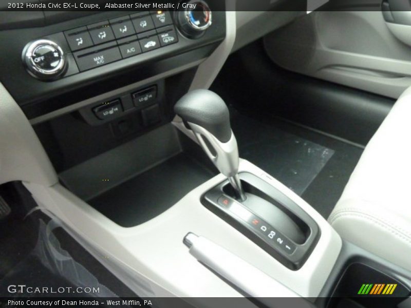Alabaster Silver Metallic / Gray 2012 Honda Civic EX-L Coupe
