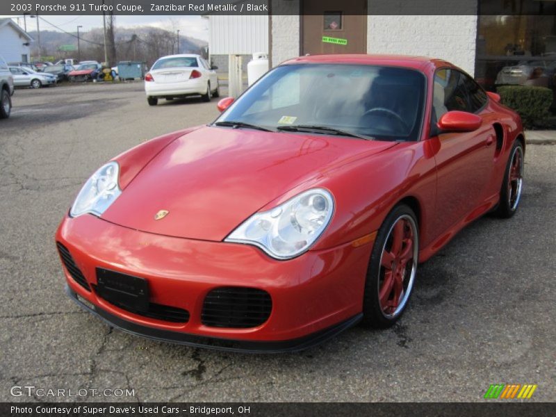 Zanzibar Red Metallic / Black 2003 Porsche 911 Turbo Coupe