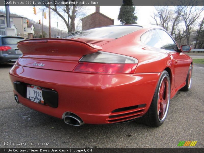 Zanzibar Red Metallic / Black 2003 Porsche 911 Turbo Coupe