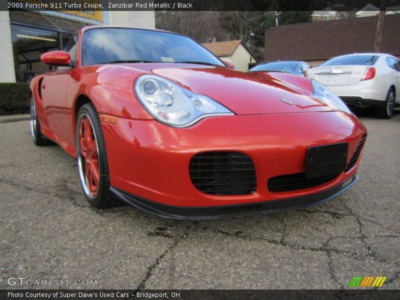 Zanzibar Red Metallic / Black 2003 Porsche 911 Turbo Coupe