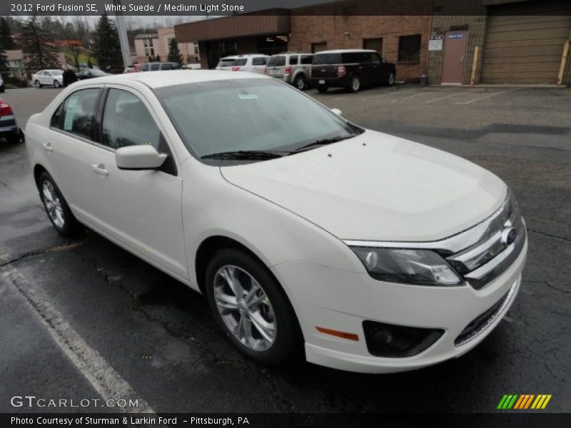 White Suede / Medium Light Stone 2012 Ford Fusion SE