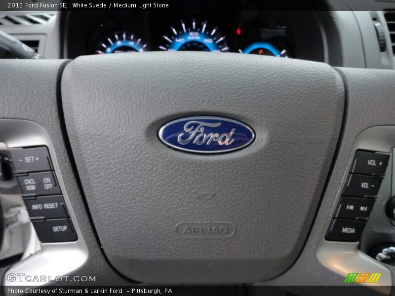 White Suede / Medium Light Stone 2012 Ford Fusion SE