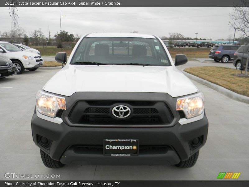 Super White / Graphite 2012 Toyota Tacoma Regular Cab 4x4