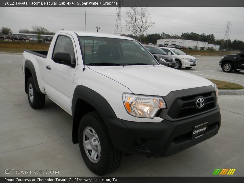 Super White / Graphite 2012 Toyota Tacoma Regular Cab 4x4