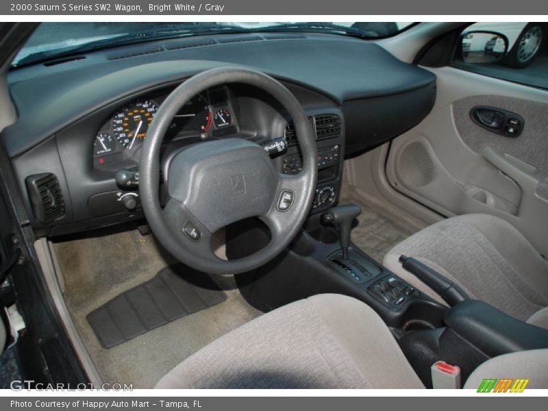 Bright White / Gray 2000 Saturn S Series SW2 Wagon
