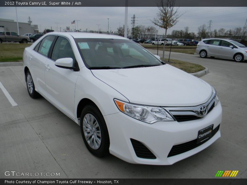 Super White / Ash 2012 Toyota Camry LE