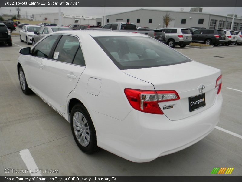 Super White / Ash 2012 Toyota Camry LE