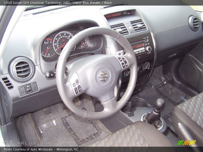 Vapor Blue Metallic / Black 2009 Suzuki SX4 Crossover Technology AWD